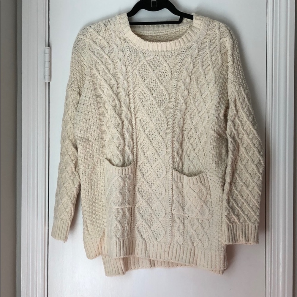 Chunky cable knit sweater
